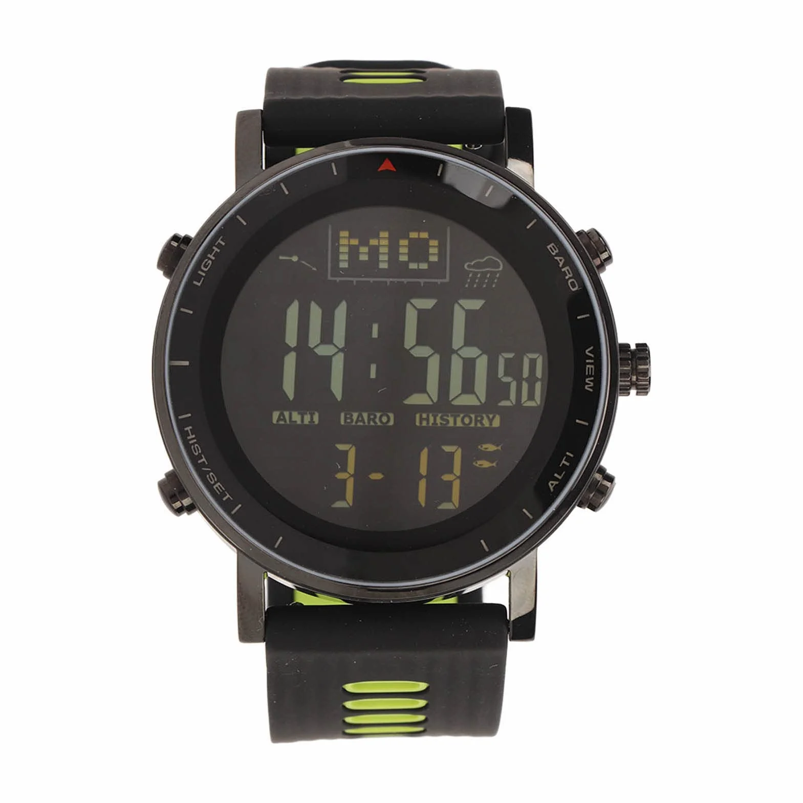 aqxreight Orologio Sportivo da Esterno Orologio da Polso Digitale Multifunzionale con Altimetro Barometro 10ATM per Escursionismo Pesca Alpinismo Verde (#2)
