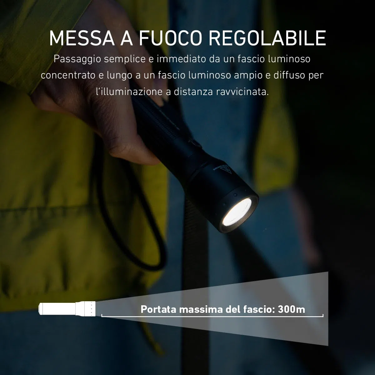 Ledlenser P7R Core Torcia Ricaricabile, 1400lm, Portata 300m, IP68 | Messa a fuoco regolabile, 202g, autonomia fino a 90h, modalità SOS e Strobo, ideale per escursioni e campeggio | 2020