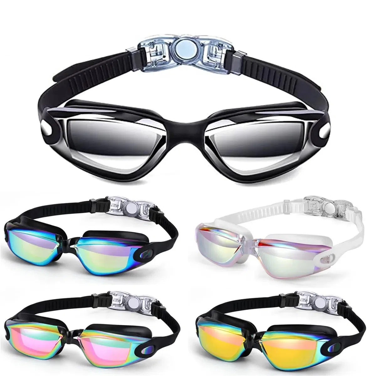 Occhialini da Nuoto Occhialini da Nuoto Professionali for Adulti con Lenti antiappannamento for Uomo e Donna, Impermeabili, Regolabili, in Silicone per Adulti Adolescenti