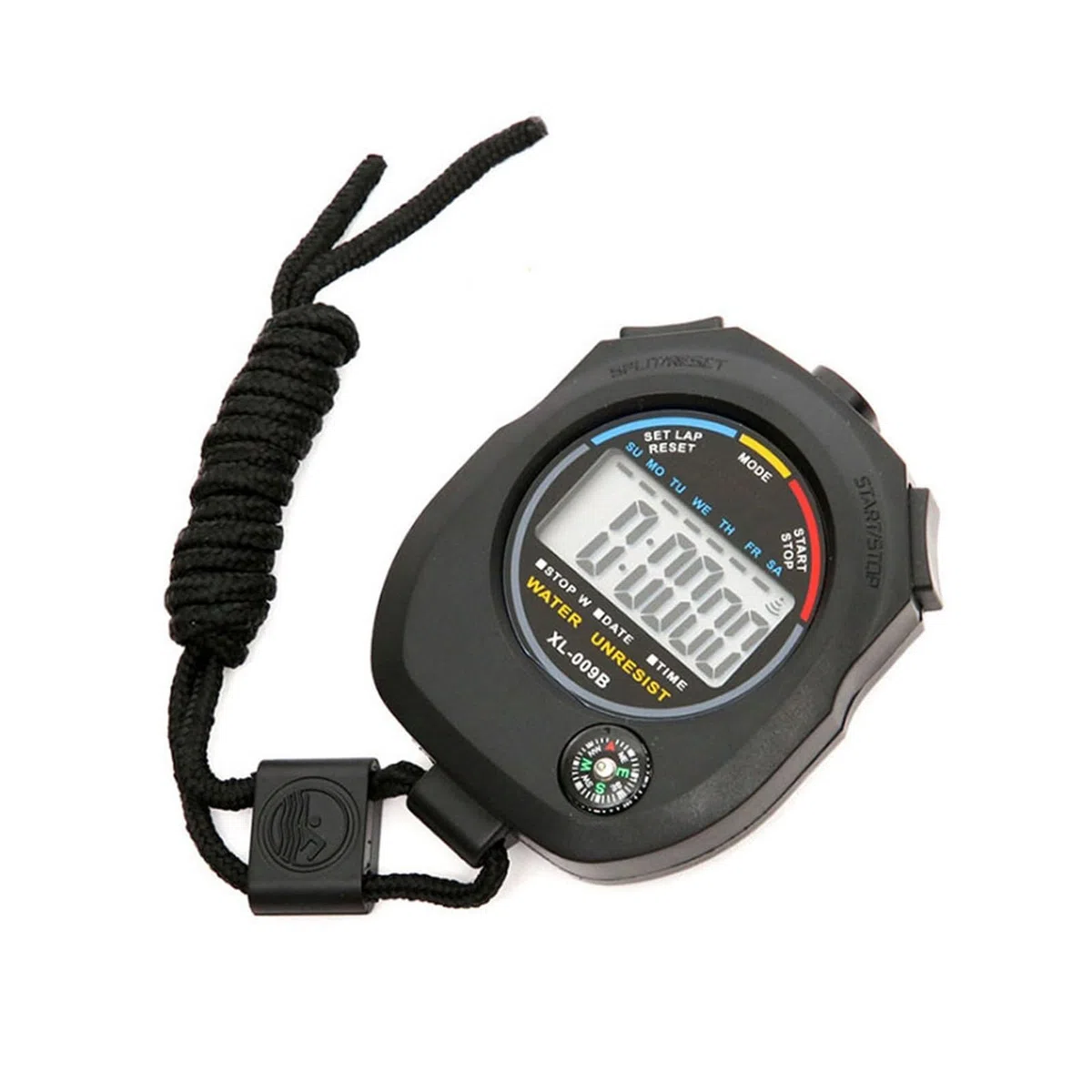 Cronometro, Cronometro digitale impermeabile con allarme da polso AM PM 24H Orologio portatile LCD Sport Cronometro Timer