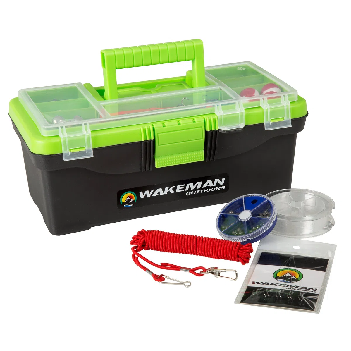 Wakeman Vassoio Singolo per Attrezzatura da Pesca 55 PC Tackle Kit