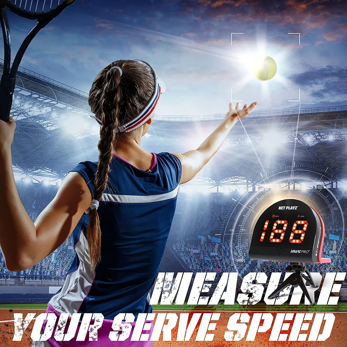 Pistole Radar da Tennis, sensori di velocità a Mani libere, per misurare la velocità della Racchetta e della Palla, Gadget e Attrezzatura ad Alta Tecnologia per Giocatori di Tennis