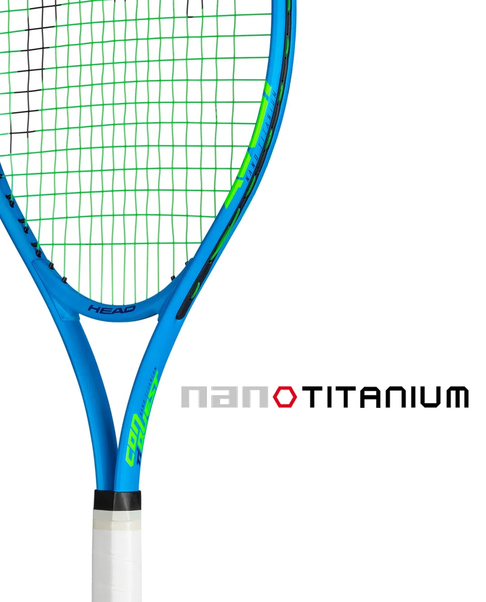 HEAD Ti. Conquest - Racchetta da tennis con testa pre-infilata, bilanciamento leggero, 68 cm