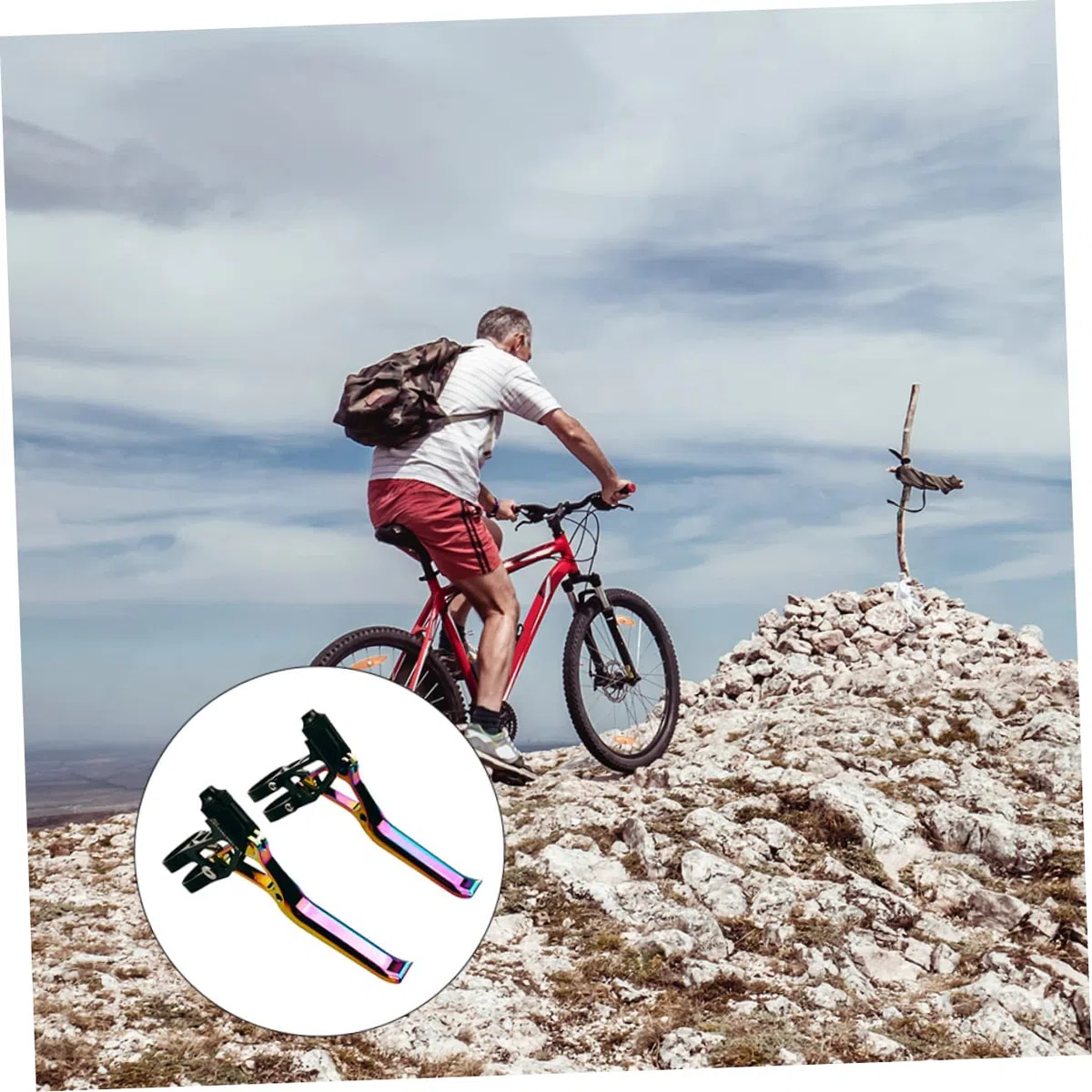 ifundom Leva Freno Bici in Lega Di Alluminio Accessori Bici Per Sostituzione Leve Freno Di Ricambio e Bici Da Montagna