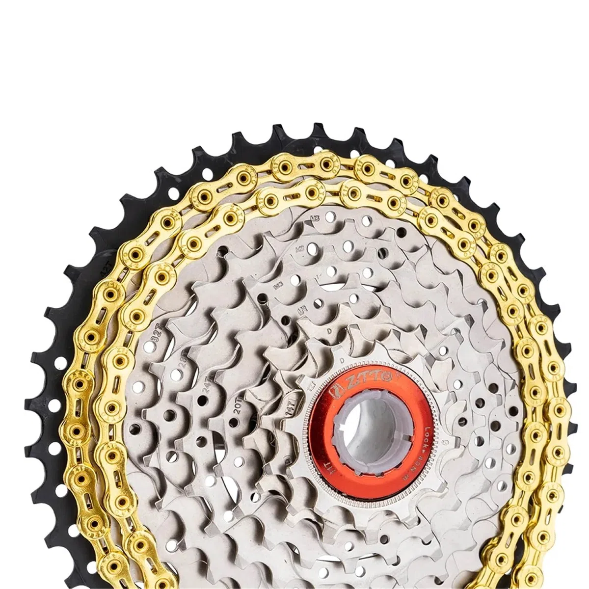 Catena for bici da strada Gold Chain 6/7/8s 9s 10s 11s 12s velocità universale corrente con maglia mancante(11s Gold SLR)