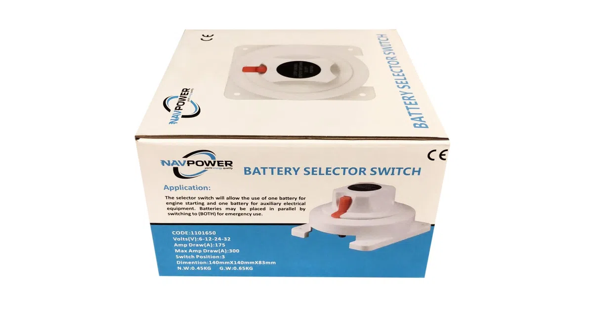 Navpower - Staccabatterie Selettore Deviatore Interuttore di interruzione 12/24 v - Posizioni 1/2/BOTH/OFF Materiali Alta qualità - Barca Camper Gommone 1 o 2 Batterie