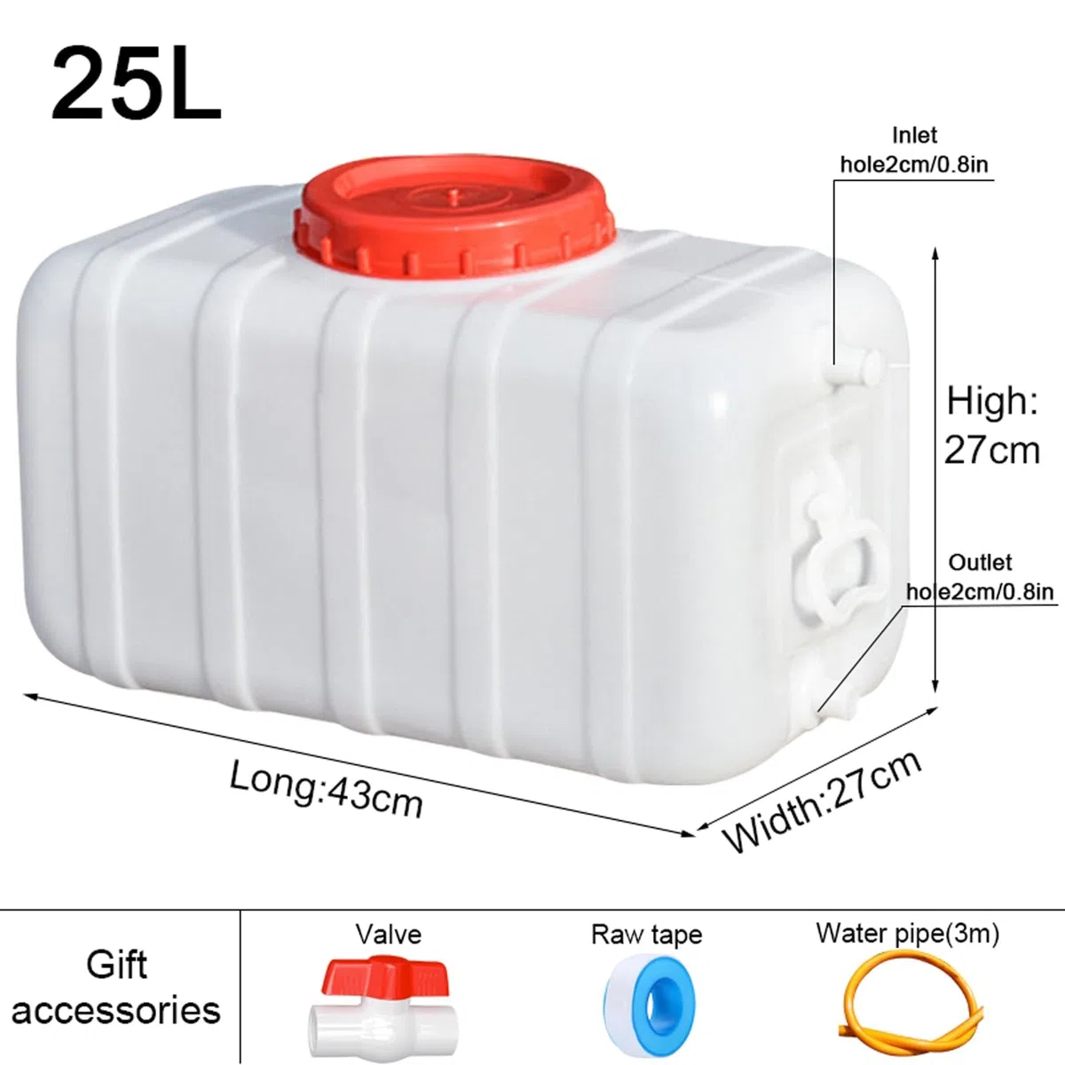 Serbatoio Acqua Tanica con Rubinetto Campeggio Bottiglia di Acqua Potabile Secchio Car Wash Carrier Attrezzature Benne per La Casa,Picnic,Self-Driving Tour(Size:25L)