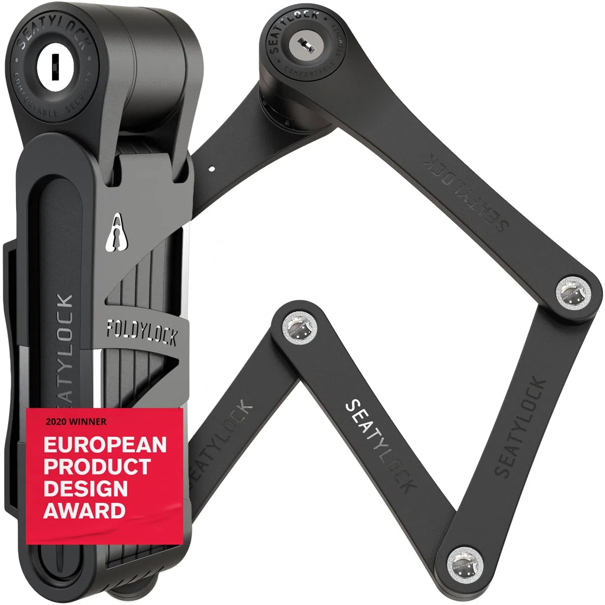 Seatylock FoldyLock - Lucchetto pieghevole compatto e leggero, 85 cm | Lucchetto per bicicletta ad alta sicurezza, resistente, con chiavi e custodia, per biciclette o scooter