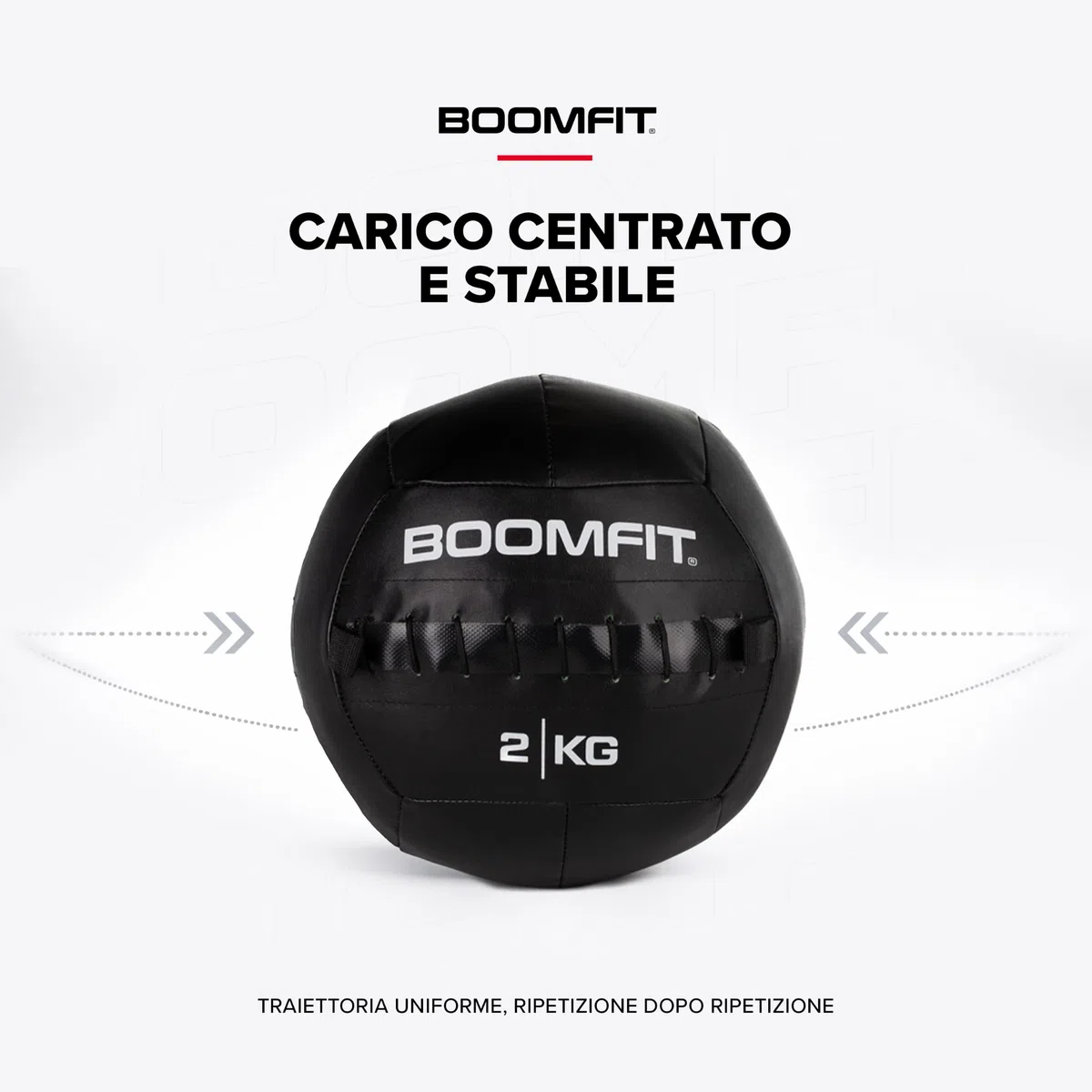 BOOMFIT Wall Ball 2-15kg | Palla Medica per Crossfit e Allenamento Funzionale | Pelle Sintetica Antiscivolo per WOD e HIIT | Attrezzatura Palestra Casa Professionale | Diametro 35cm