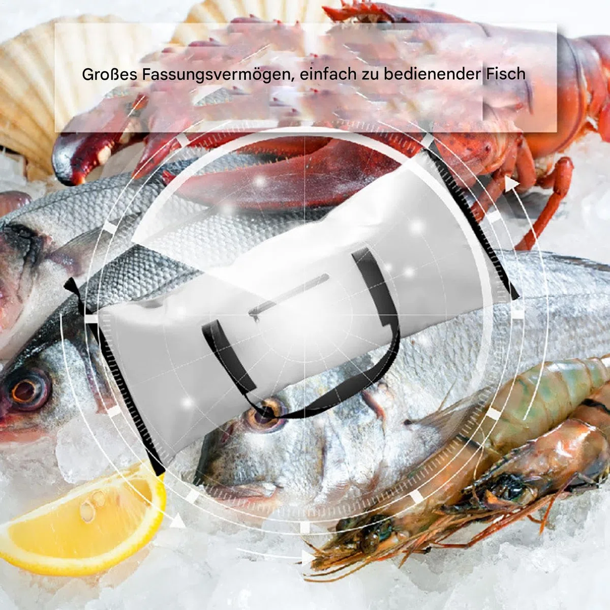 Borsa Termica Isolata Per Pesce Isolante, Compatto, Resistente E Di Grande | Zaino Portapescato da Pesca Per Campeggio, Spiaggia, Viaggi E Gite Di Pesca