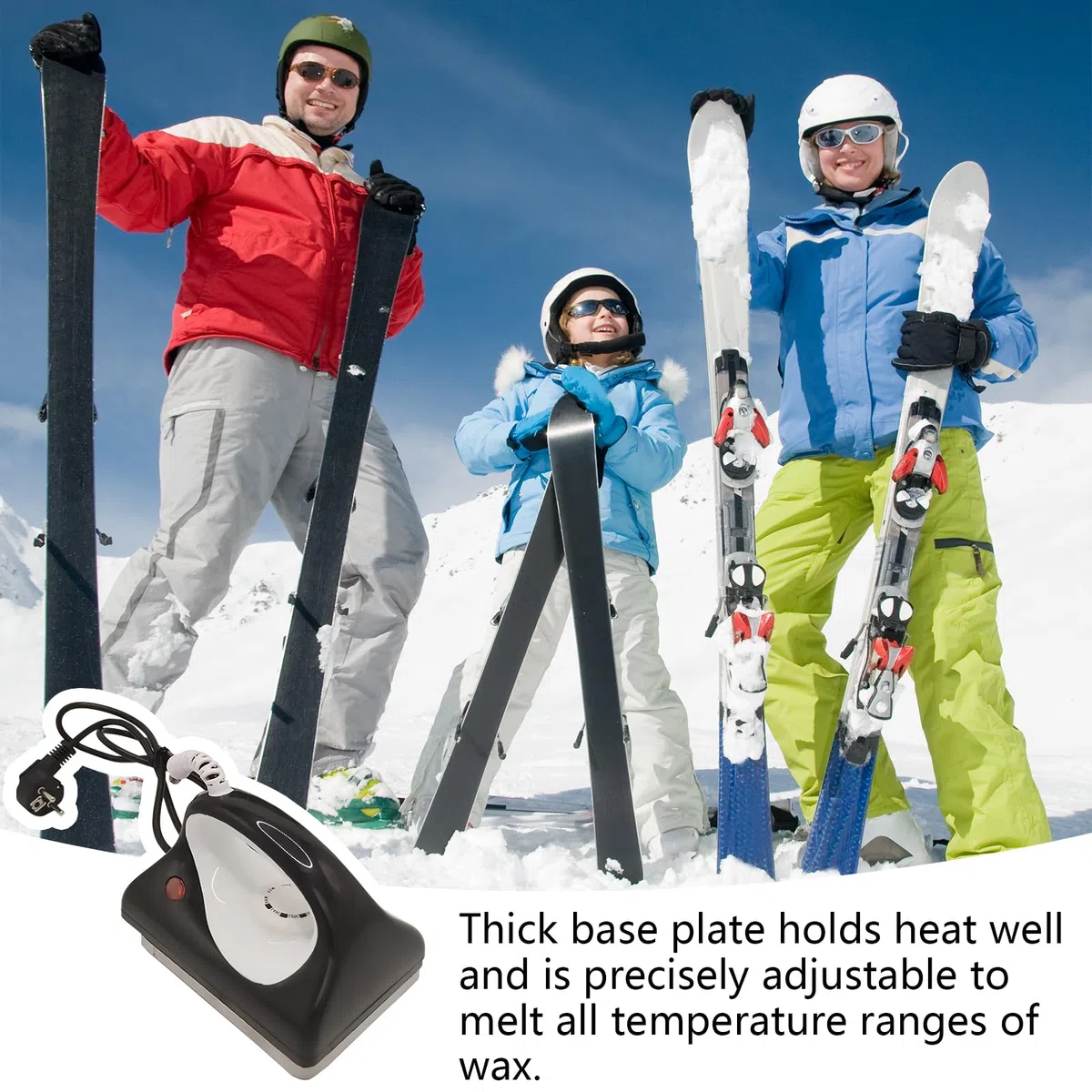 Ferro per Cera, Ferro da Stiro a Cera da Sci, Ferro da Sci/Snowboard con buona precisione di Controllo ad Alta Temperatura,per Sciolinatura Sci Snowboard Attrezzi da Sci