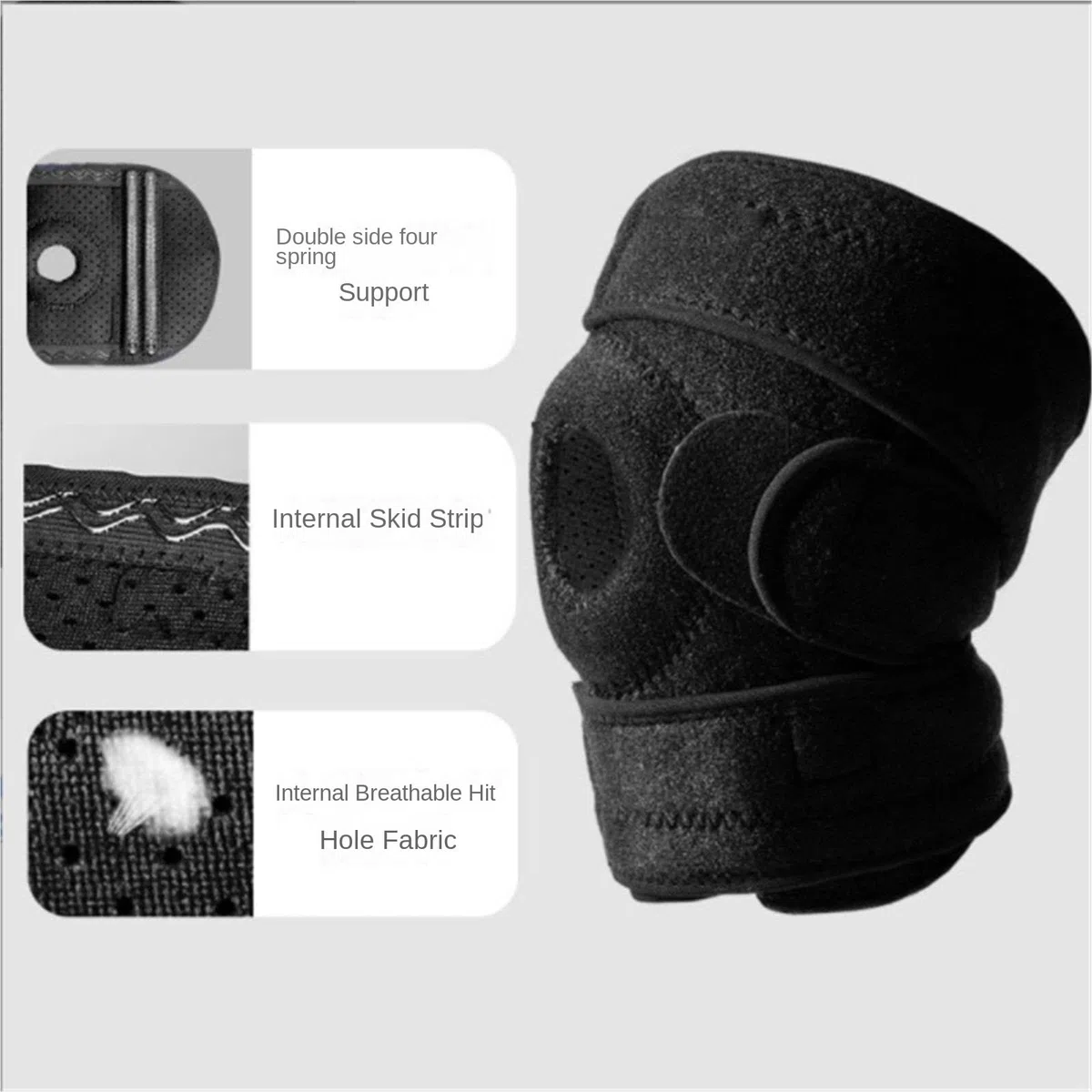 RUVOO Ginocchiere Palestra Ginocchiere for Uomo E Donna Impermeabili E Antiscivolo con Cinghie Antiscivolo Regolabili Ginocchiera Sportiva