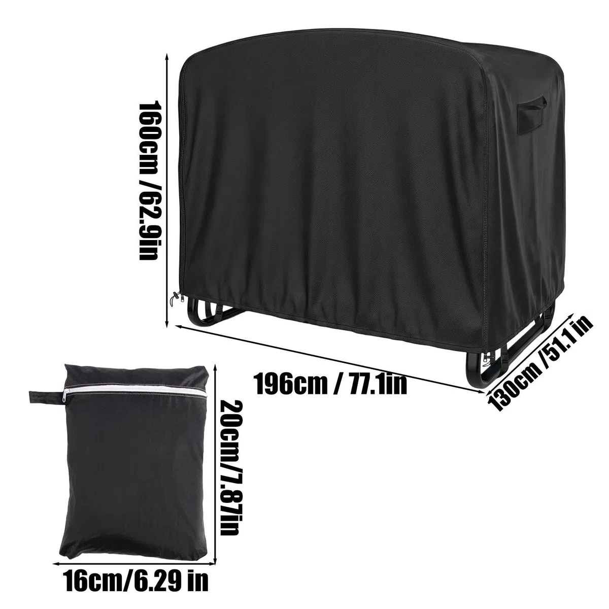 Copertura per Trampolino Rettangolare Impermeabile Rettangolare 420D Oxford | Copertura Antivento Da Trampolino 1,83 Metri Per Giardino, , Cortile, Area Giochi All'Aperto