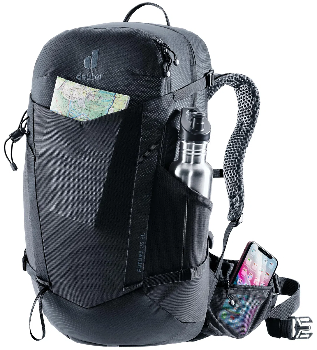 deuter Futura 25 SL Zaino da trekking da donna con schienale in rete e copertura antipioggia