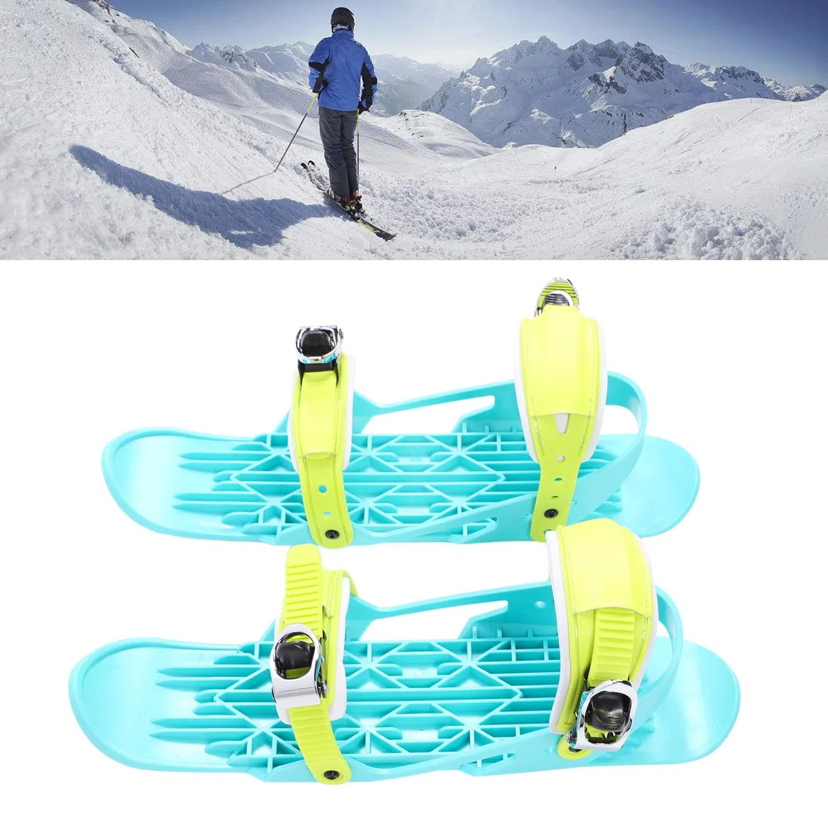 Mini Pattini da Sci Corti per la Neve, Sci per Scarpe Invernali, Pattini da Neve Corti Snowblade Skiboard, Pattini da Neve Corti Regolabili Skiboard per la Neve Sport Invernali