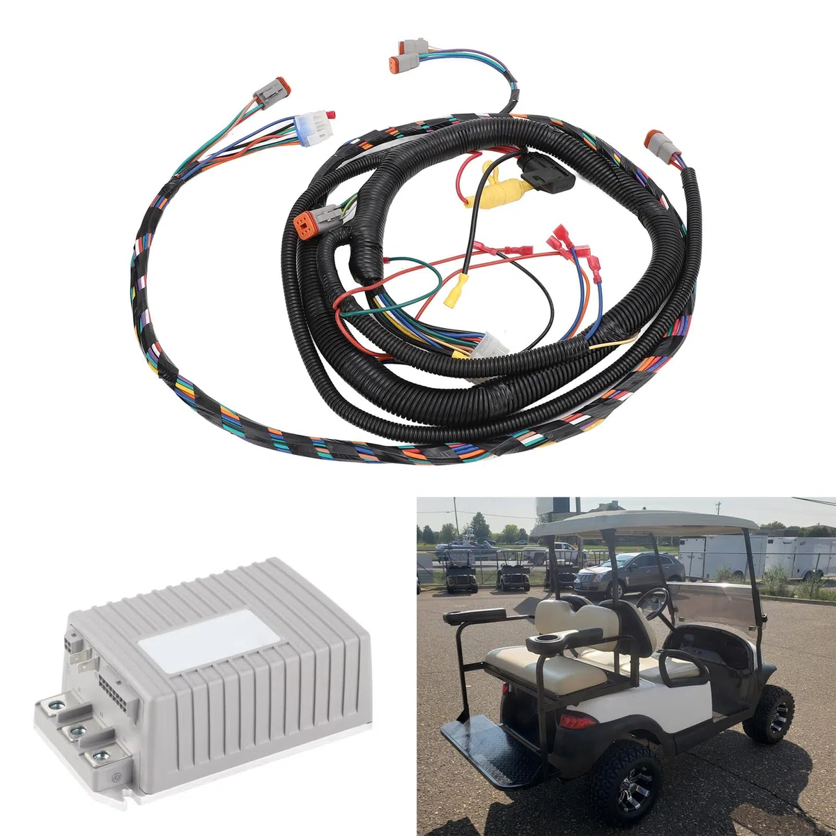 Cablaggio Golf Cart, Fascio Cavi Principale 103850301 e Gruppo Controller Compatibile con Club Car Precedent Elettrico 2012-2014, ricambio per impianto elettrico del carrello