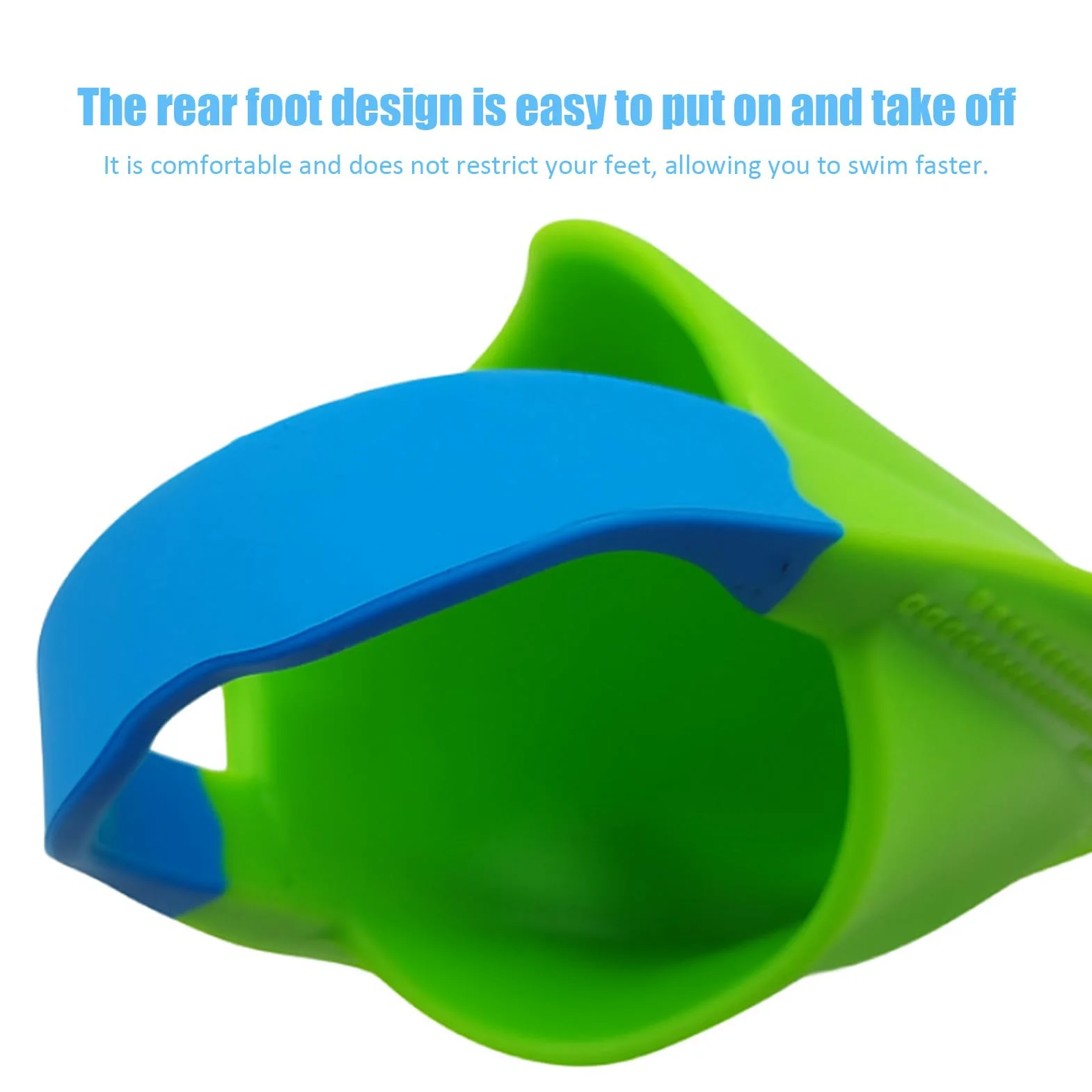 Pinne per il nuoto, modello in silicone, con tacco aperto, corto e portatile, per uomini e donne, principianti, spiaggia, mare, snorkeling, allenamento, immersioni