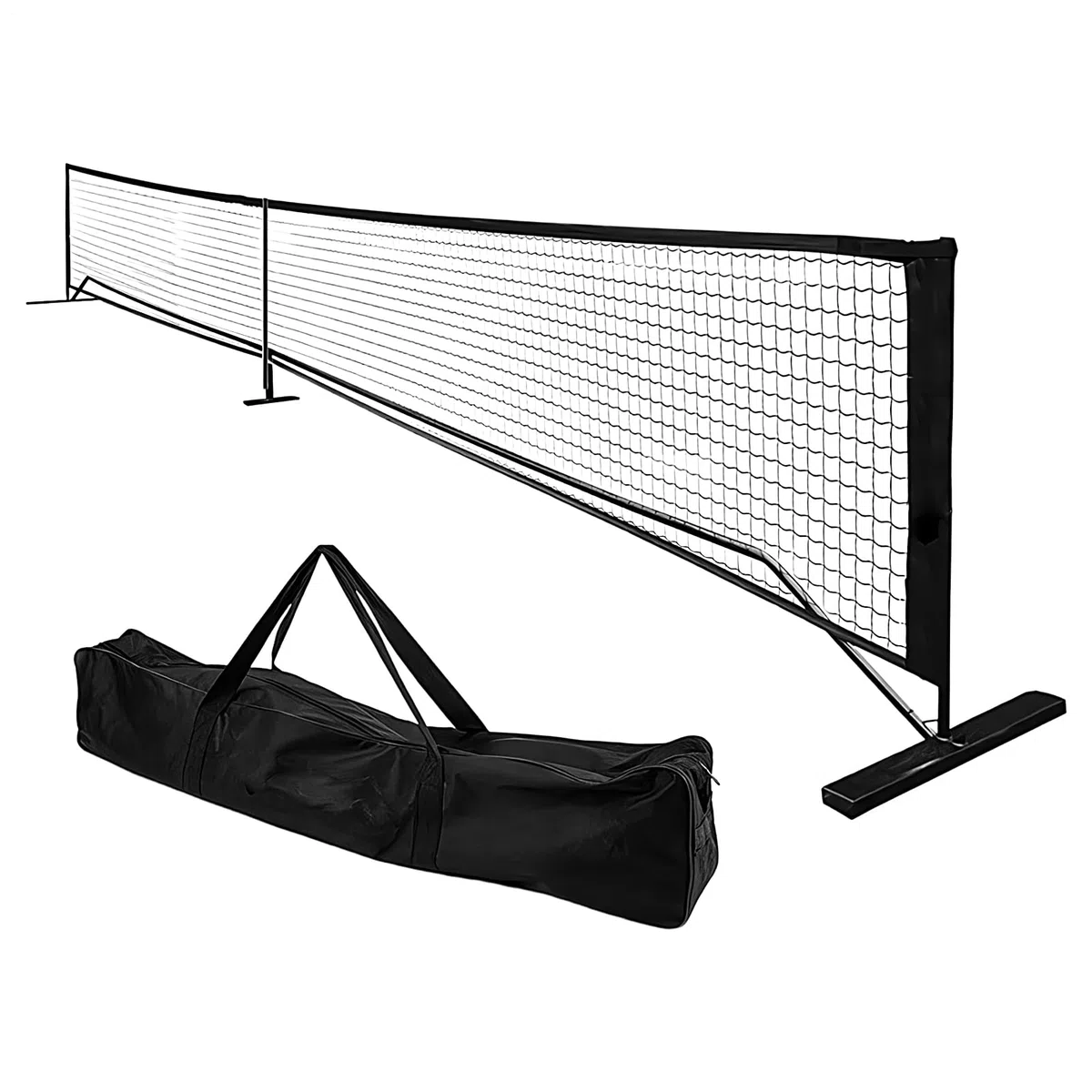 Rete da tennis per esterni, set di rete da badminton, da tennis, pickleball, rete portatile, rete da calcio regolabile, rete da allenamento rimovibile, trappola da pallavolo da 9,5 kg, con borsa per