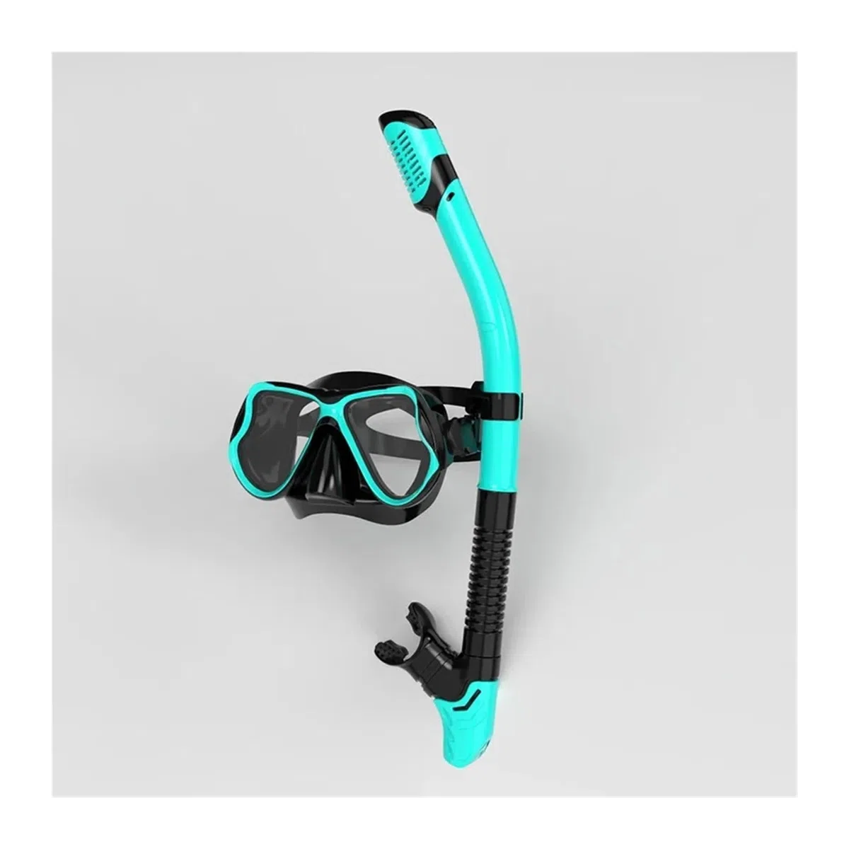 Maschera Subacquea Set di Occhiali da Sub Set Professionale per Lo Snorkeling Maschera da Sub in Silicone con Montatura Grande Snorkel Completamente Asciutto Maschera da Snorkeling(Green,L/XL)