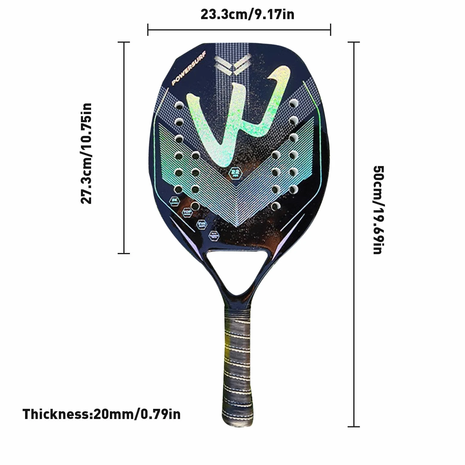 Racchette da paddle,Racchetta da paddle,Racchetta da pallone da spiaggia | in fibra di carbonio - Racchetta da in schiuma, Borsa da trasporto Inclusa, Forniture da spiaggia per gli sport del par
