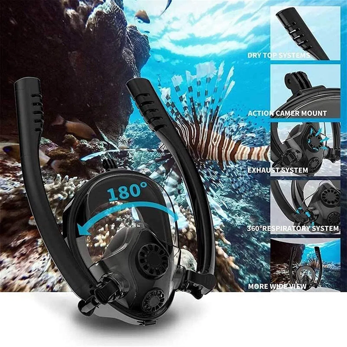 Maschere subacquee, maschere da snorkeling, maschere subacquee, maschere antiappannamento, maschere integrali for lo snorkeling ，Maschera da immersione