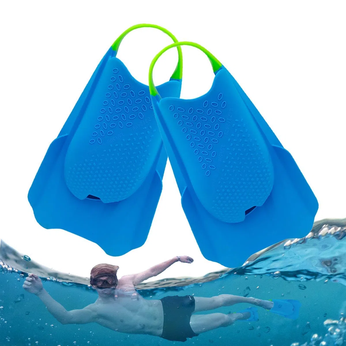 Pinne da nuoto per adulti, pinne da snorkeling per adulti - d Pinne morbide in silicone per adulti per allenamento di nuoto, pinne da nuoto per principianti di immersioni subacquee, appassionati d