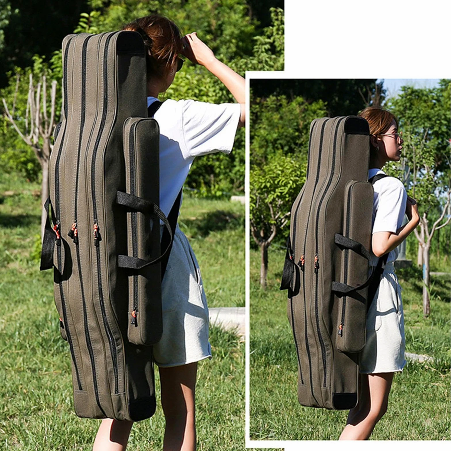 Borsa per canne da pesca, impermeabile per attrezzi da pesca | porta attrezzi da pesca all'aperto, organizer portatile per canne da pesca per uomini, 130 cm., vedi descrizione, Vedi