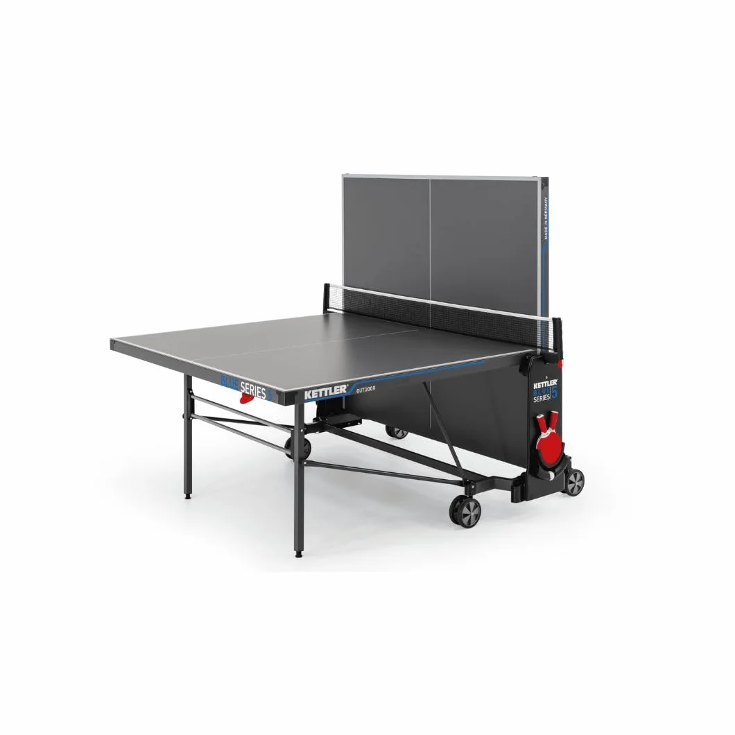 KETTLER K5 Outdoor I tavolo da ping pong professionale per esterni I qualità torneo I robusto pannello in resina I melaminica da 5 mm I con strato protettivo antigraffio I Made in Germany