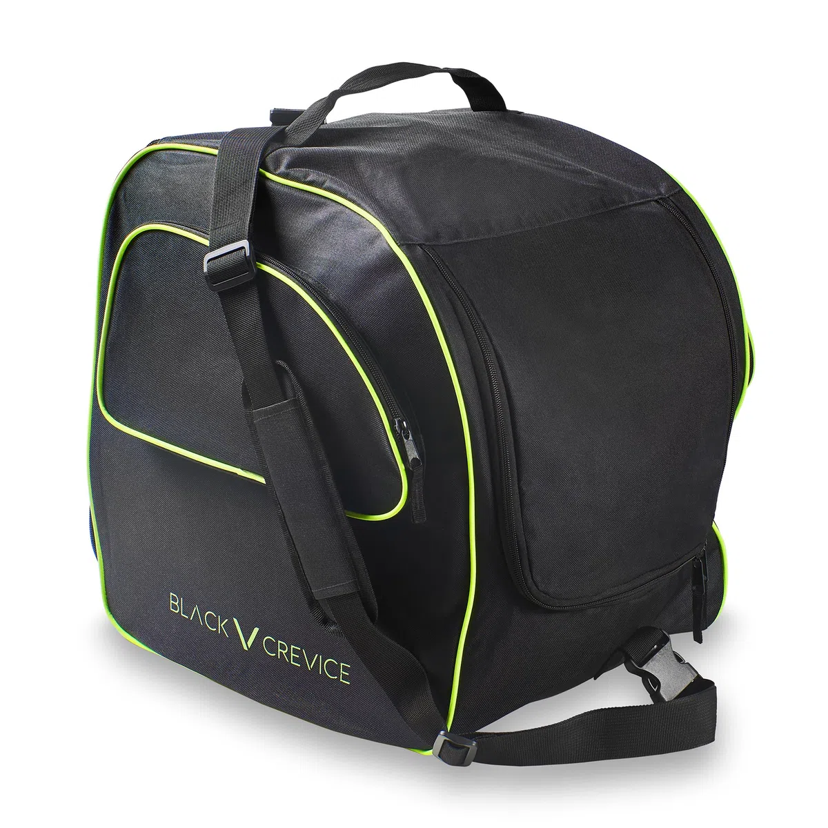 Black Crevice Borsa per scarponi da sci e casco, nero/giallo