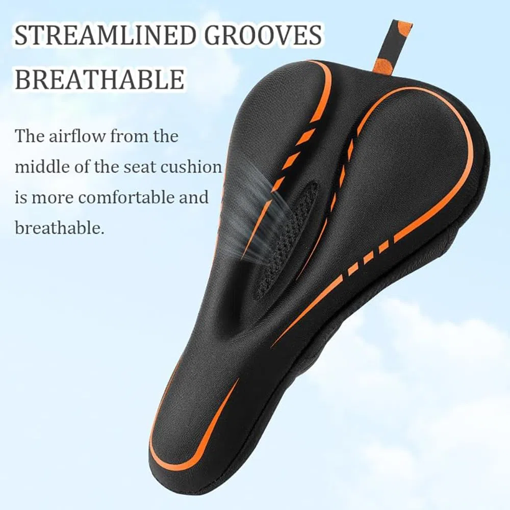 Coprisella per Bicicletta per Trek Fuel Ex 2017 2020 2022, Copri Sella Bicicletta Comoda in Memory Foam a Doppio Strato, Coprisella Bici Gel Morbido,Orange