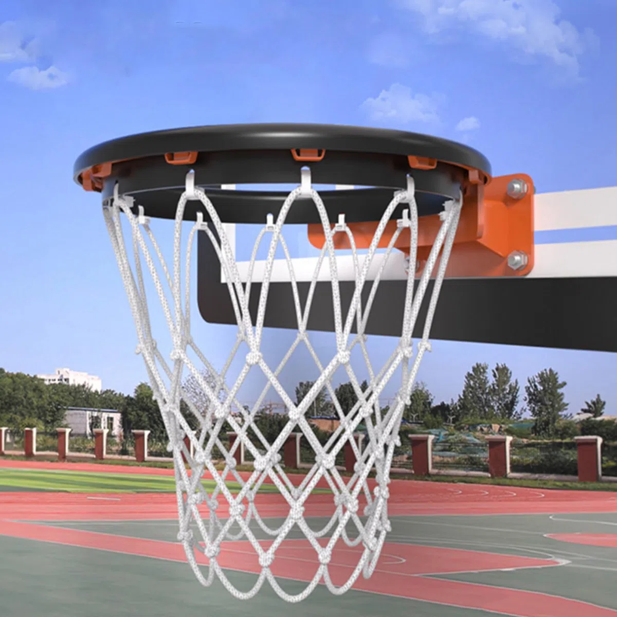 Rete da basket – rete sportiva resistente per tutte le stagioni, soluzione universale per il canestro | Utilizzabile a lunga durata nei sportivi, nelle scuole di club, nei parchi, nei parchi e