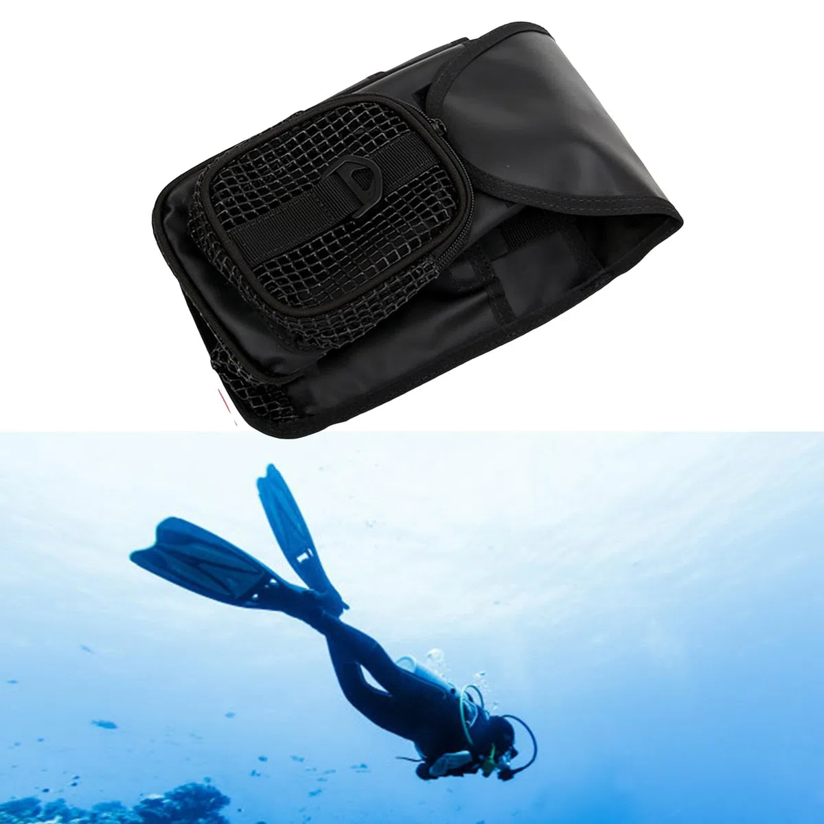 Borsa per Rete da Immersione Tasca Portaoggetti Attrezzi Organizzatori Subacquei Attrezzatura Lo Snorkeling Multifunzionale