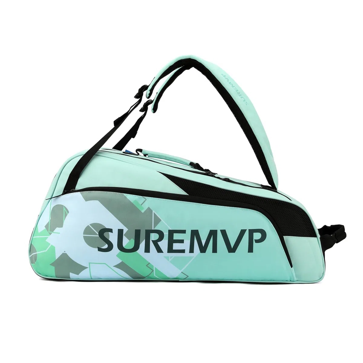 Borsa Porta Attrezzatura Sportiva Zaino Racket Borsa Tennis Borsa Padel Borsa Badminton con Doppia Cerniera E Pannelli a Oxford E PU Capienza 45, Array, D-10 Verde Pappagallo