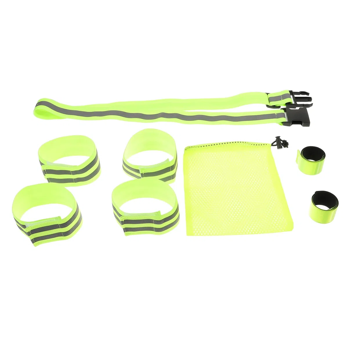Toddmomy Set di Cinture Riflettenti Bande da Polso Fascia da Braccio Abbigliamento da Corsa Riflettente Cintura da Corsa Band da Polso Pellicola Riflettente Ad Alta Luminosità Verde