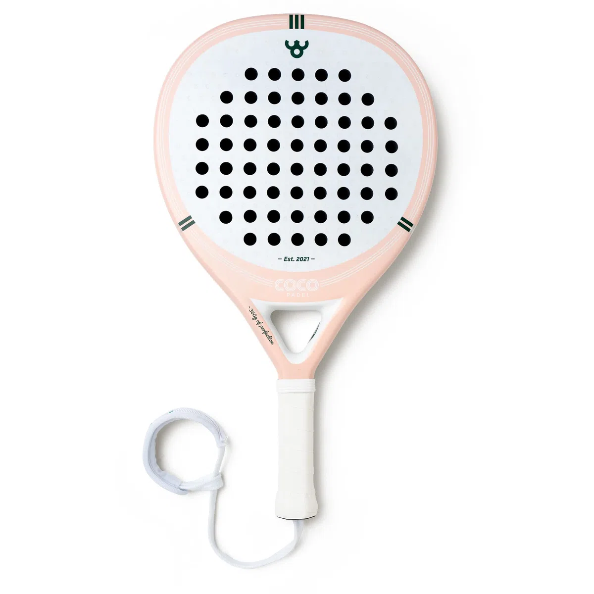 RC TWO Racchetta da Padel | Superficie in Fibra di Carbonio 3K | Anima in EVA Morbido | 360g | Controllo Preciso e Potenza | Giocatori Intermedi | Rosa Dusty