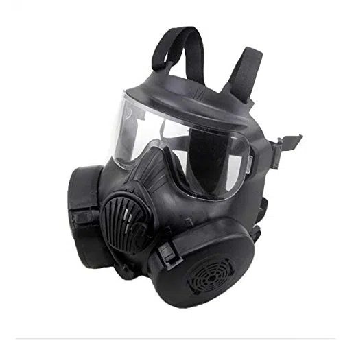 Maschera protettiva tattica M50 per softair e paintball, design doppia ventola, nera