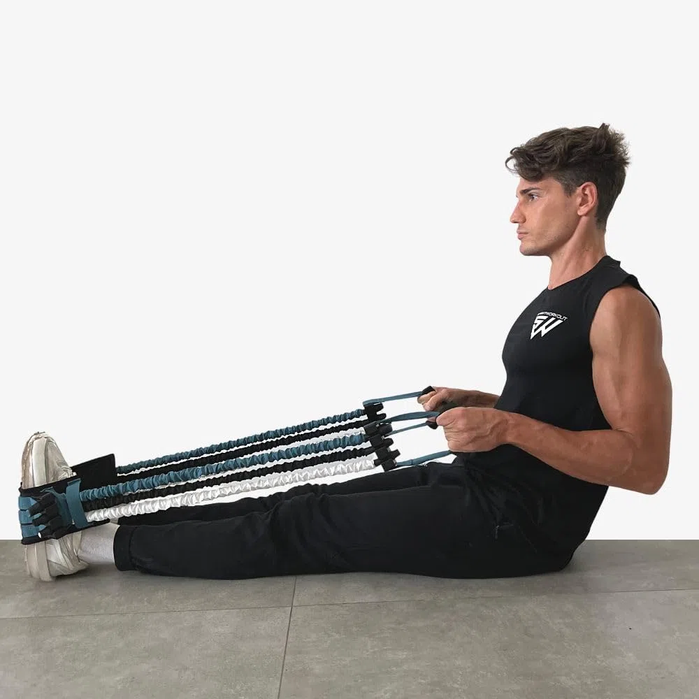 SmartWorkout - SMARTPRESS - Elastici Fitness per Schiena e Pettorali con Bande di Resistenza Regolabili fino a 80 kg