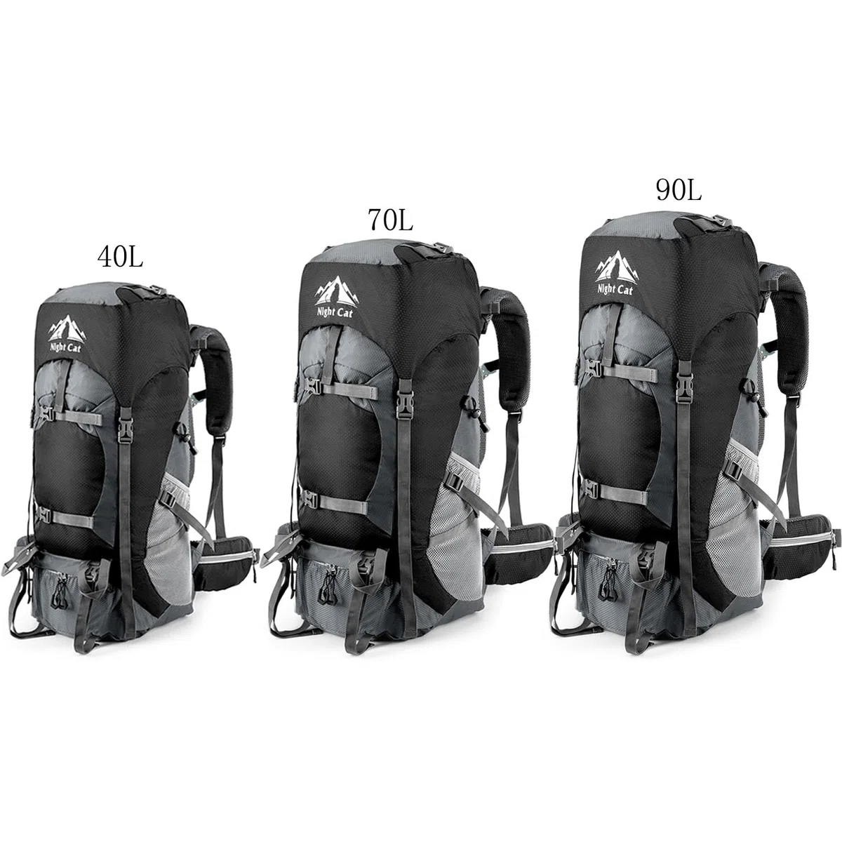 Night Cat 70L Zaini da Hiking Trekking Zaino da Campeggio per Gli Uomini Donne di Arrampicata Ciclismo Viaggio Escursionismo