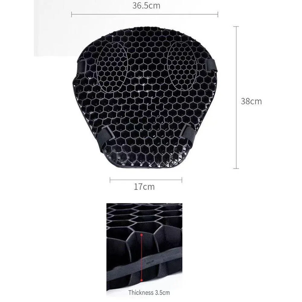 zhangqin Cuscino Sella Moto in Gel per Triumph Trident 660 Street Bike | Cuscino Moto Traspirante a Nido d'Ape 3D con Copertura Antiscivolo, Supporto Coccige per Lunghi Viaggi, Assorbimento Urti