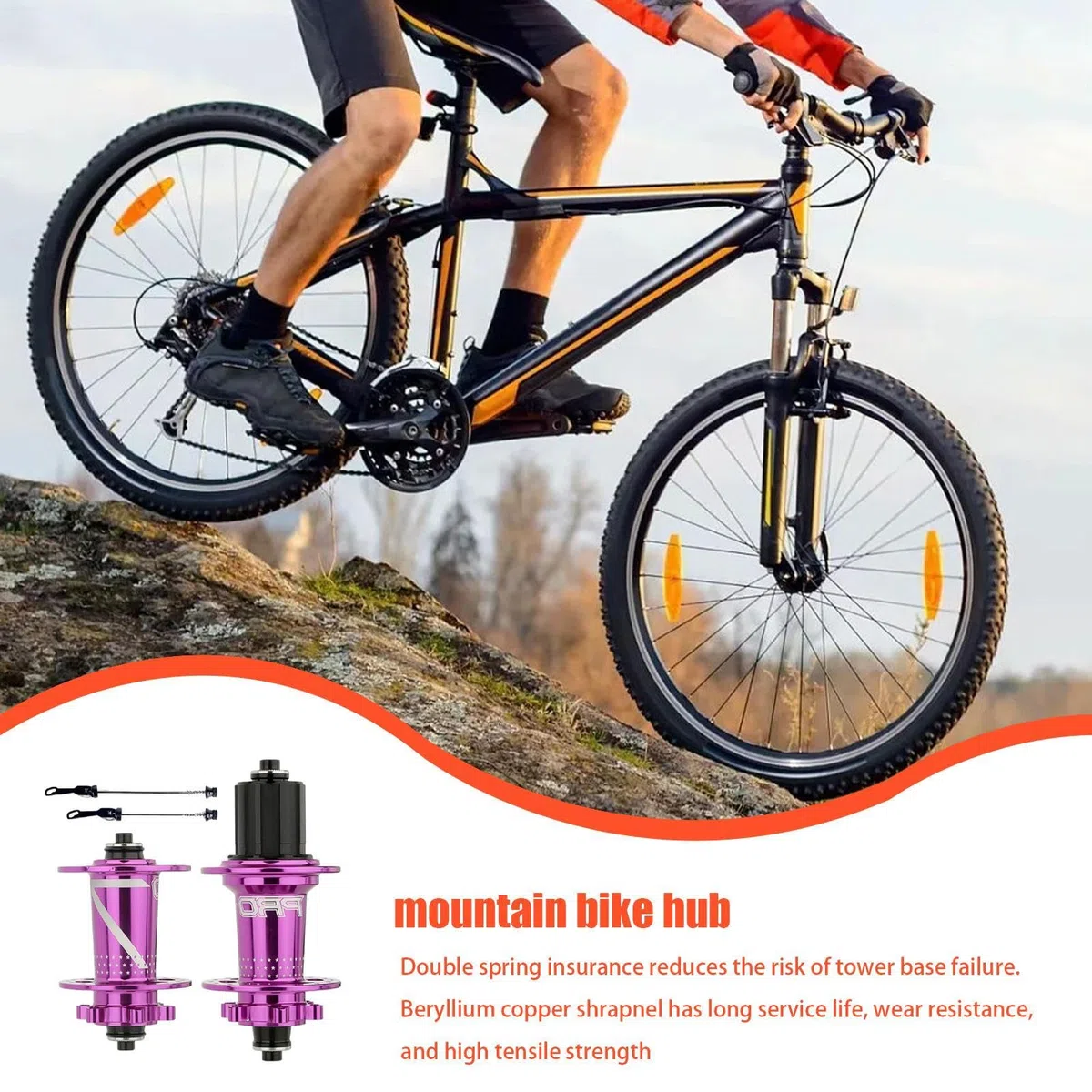 Mozzi per Bicicletta - Cuscinetto Ruota Mozzo Sgancio rapido, per Bicicletta | Mozzo per Mountain Bike, Set mozzo Universale, Componenti per Bicicletta, Mozzo Ruota in Lega di Alluminio, Moz
