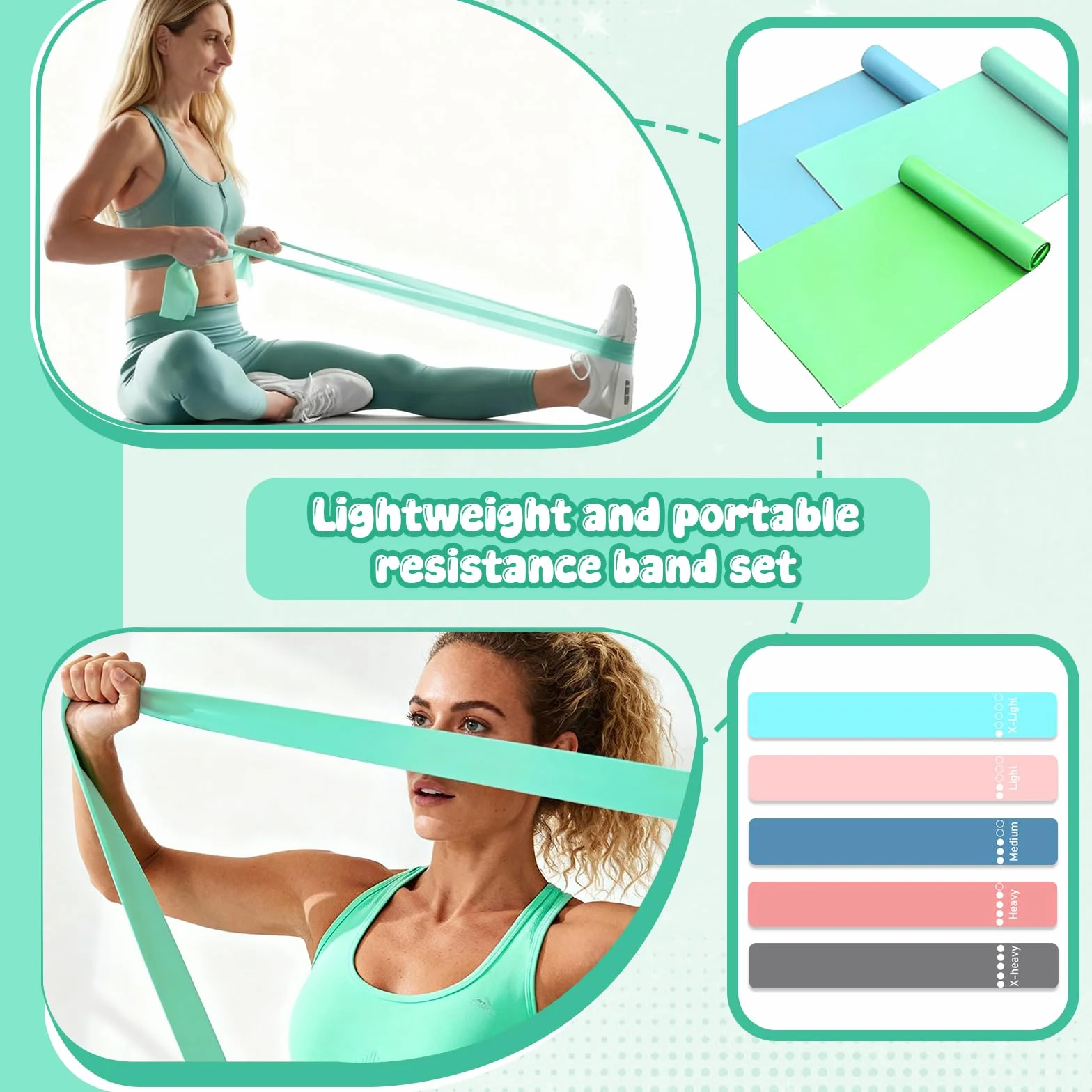 Kit Pilates Completo x Casa per Donna, Include Cerchio Pilates, Palla Pilates, Elastici Pilates, Fasce di Resistenza, Pesi da Polso Regolabili, Idea per Home Workout