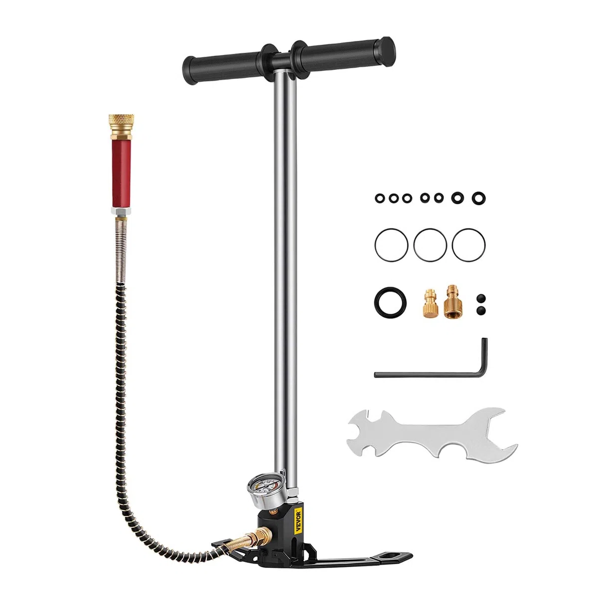 BestEquip - Pompa ad aria compressa, 4500 psi, pompa manuale ad alta pressione, 3 fasi, pompa ad aria PCP