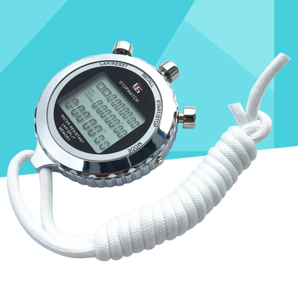 Cronometro Digitale Lcd 3 Righe 120 in Acciaio Inox | Timer Elettronico Portatile con Funzione Chronograph, Display Lcd, per Intervallo e Zuppa