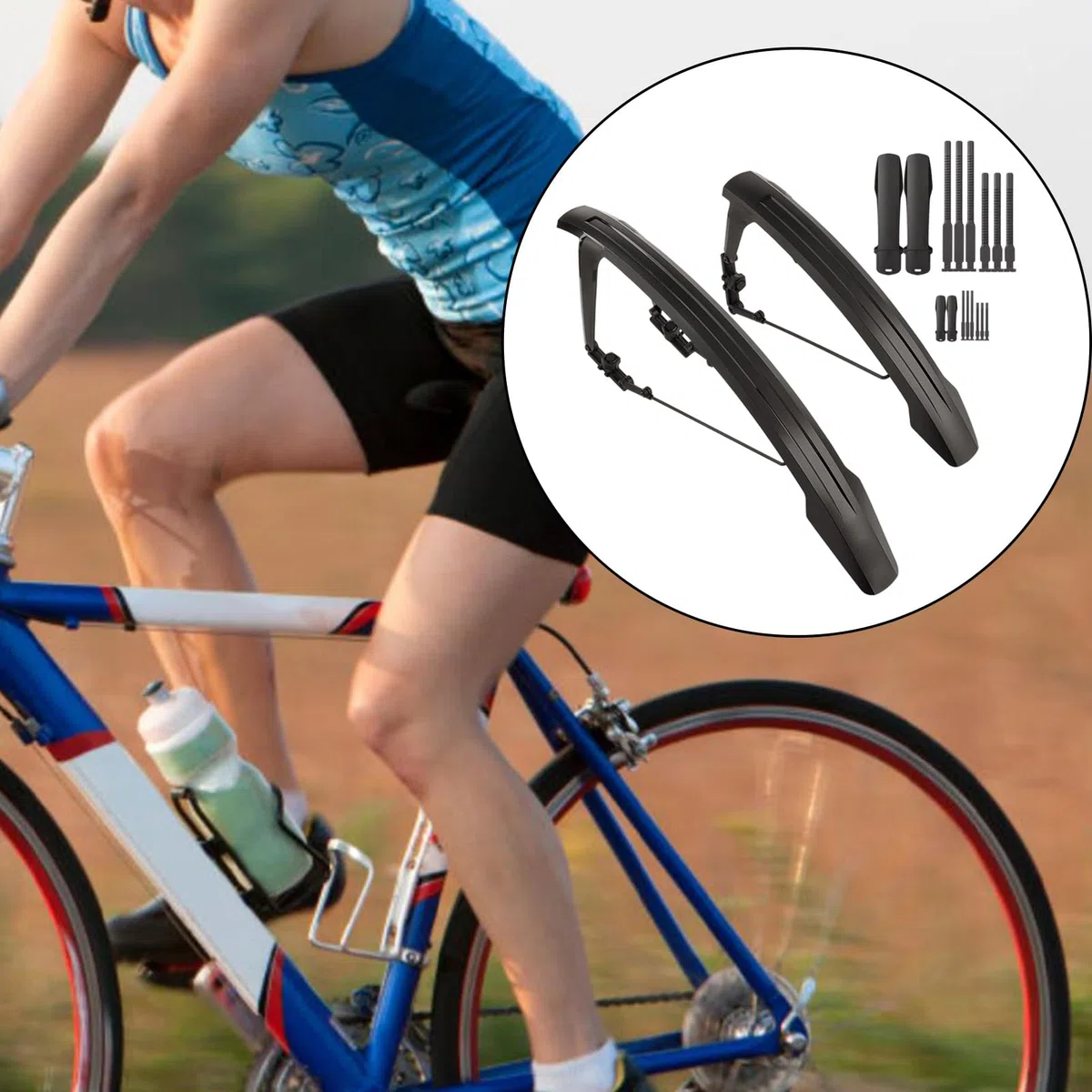 Parafango Bici Paraspruzzi Regolabile Con Meccanismo Di Sgancio Rapido | Set Parafango Bicicletta Per Ciclismo Montagna Strada Pendolare Ricreativo