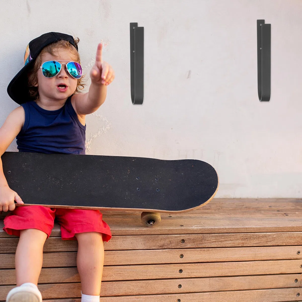 BESPORTBLE Grucce da Sci per Parete Appendiabiti in Metallo Resistente Gancio Portaoggetti Multifunzionale per Skateboard Articoli per Casa
