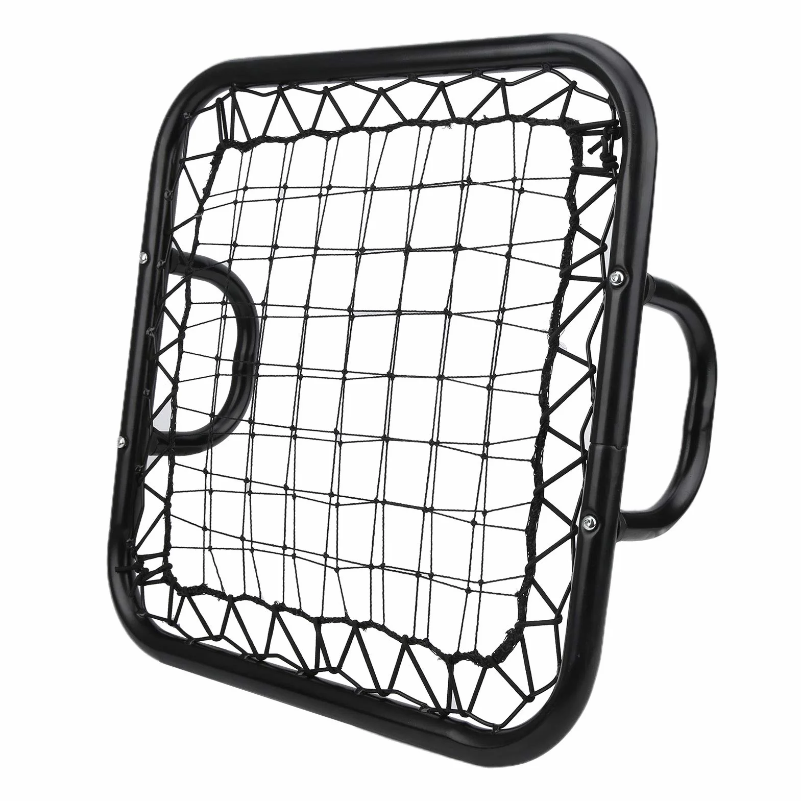 Rete di rimbalzo per calcio, rete di rimbalzo per calcio, rete di rimbalzo per calcio, 19,7x19,7x4,7 pollici, rete di rimbalzo per calcio portatile in metallo + polietilene, diametro della maglia di