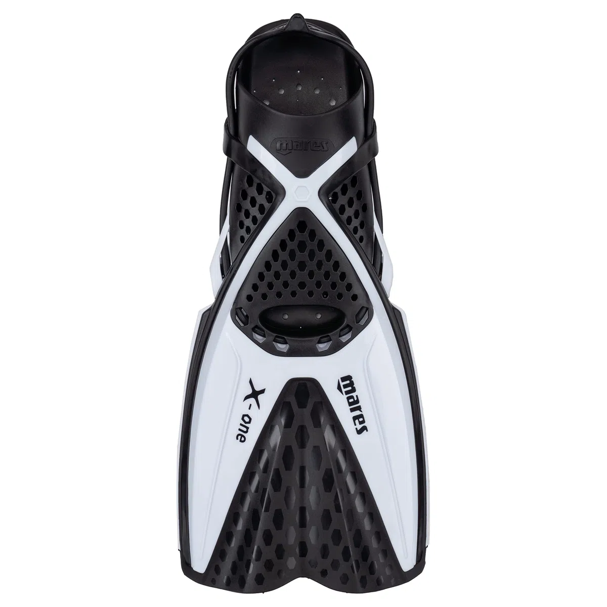 Mares X-One - Pinne snorkeling corte e leggere, scarpetta aperta forata, tecnologia Channel Thrust, ideali per viaggi e immersioni tropicali