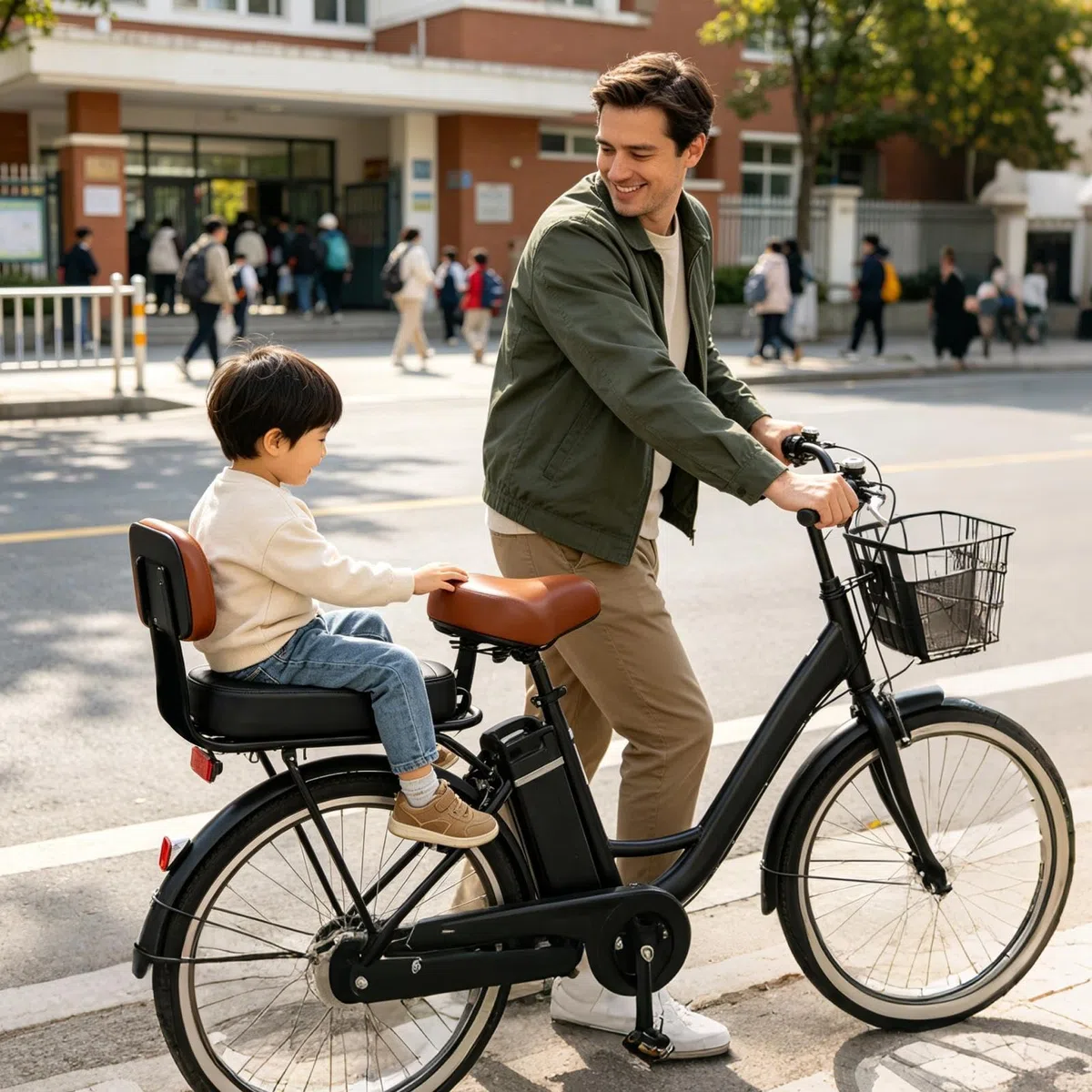 Seggiolino posteriore da bici per bambini Cuscino di Ricambio Sicuro e | Sedile Portapacchi Antiscivolo Con Schienale Per Bambini, Ragazzi E Giovani Ciclismo Su Strade All'Aperto Pe