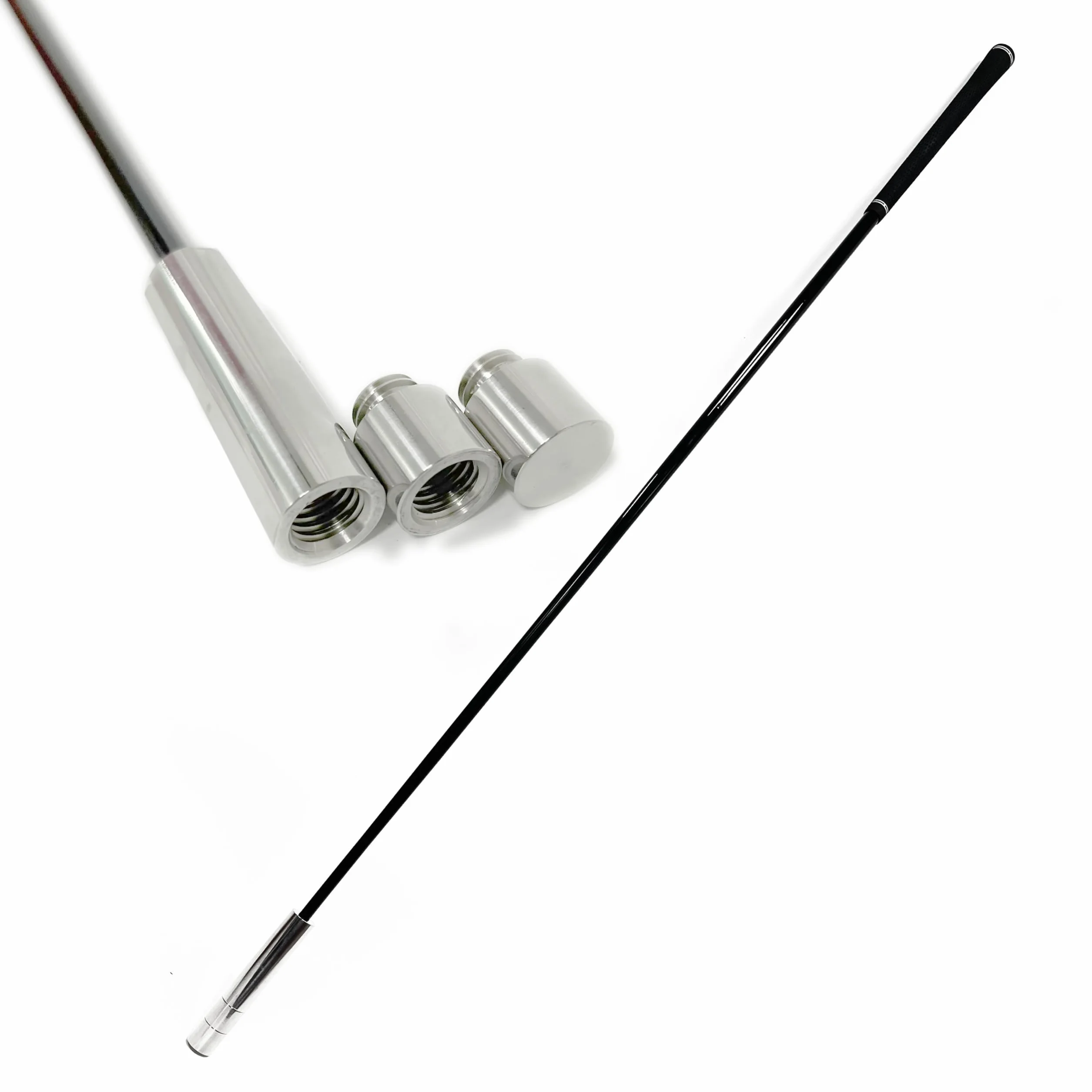 Bastone da golf 3 in 1 con peso variabile, per allenamento di velocità e oscillazione, velocità di rotazione eccessiva, da uomo, sistema di allenamento per velocità di swing, tempo, ritmo,