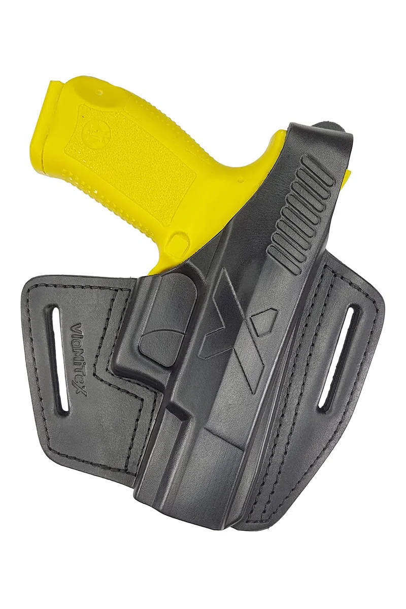 VlaMiTex B5 Fondina per pistola Canik TP9, 4 Pollici, per cintura, in pelle
